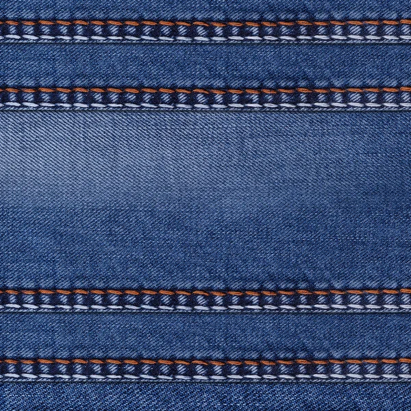 Cuciture di denim blu — Foto Stock