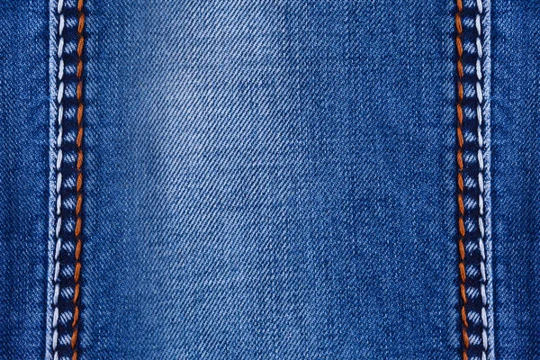 Costuras de mezclilla azul — Foto de Stock