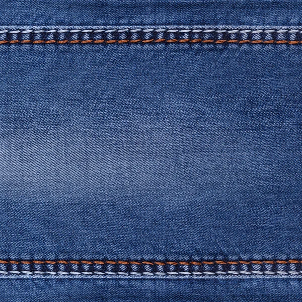 Blauw denim naden — Stockfoto