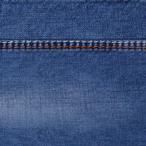 Coutures en denim bleu — Photo