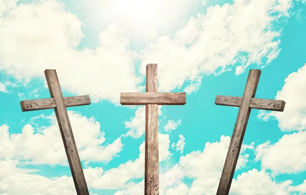 Old wooden crosses — Stock Photo, Image