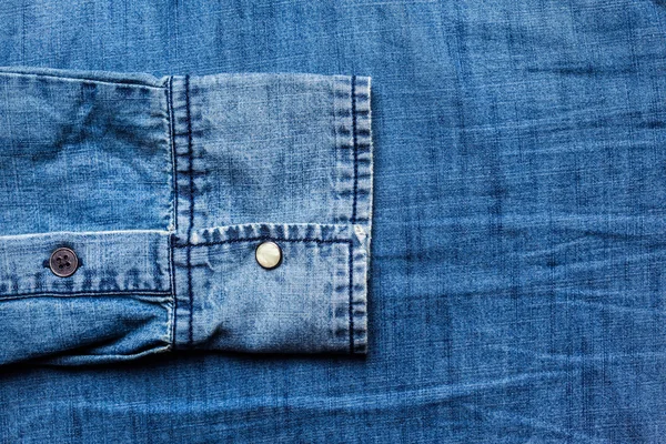 Blaue Jeansnähte — Stockfoto