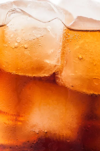 Cola with ice cubes — Stock Photo, Image