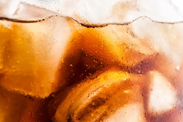Cola with ice cubes — Stock Photo, Image