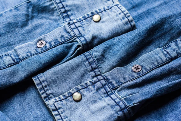 Blue denim seams — Stock Photo, Image