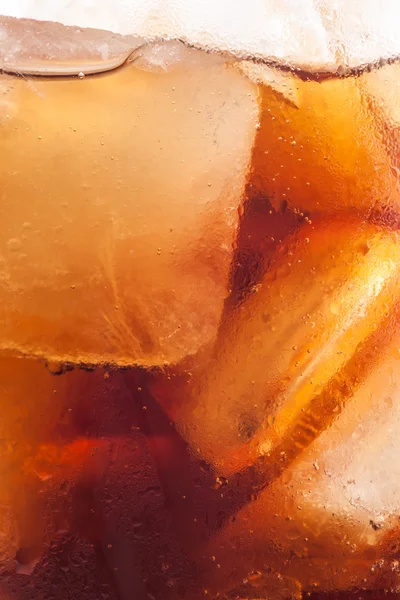 Cola with ice cubes — Stock Photo, Image