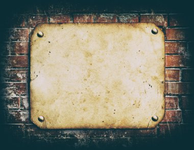 eski kağıt üzerinde tuğla duvar