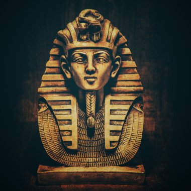 Stone pharaoh tutankhamen mask clipart