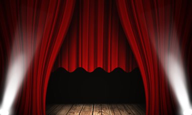 Kırmızı perde arka plan