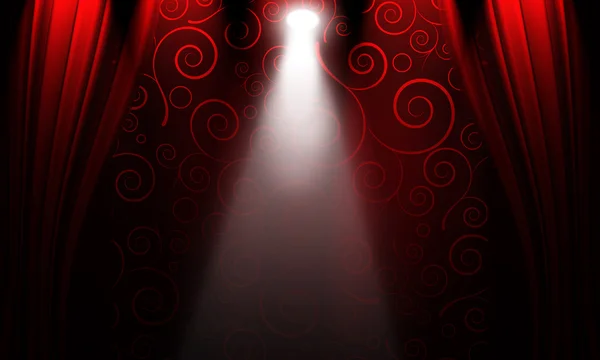 Red curtain background — Stock Photo, Image