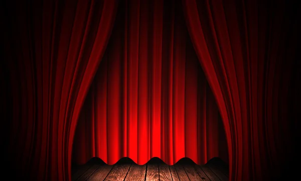 Fondo de cortina roja — Foto de Stock