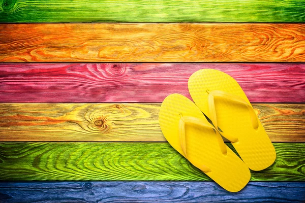Yellow flip flops — Stock Photo, Image