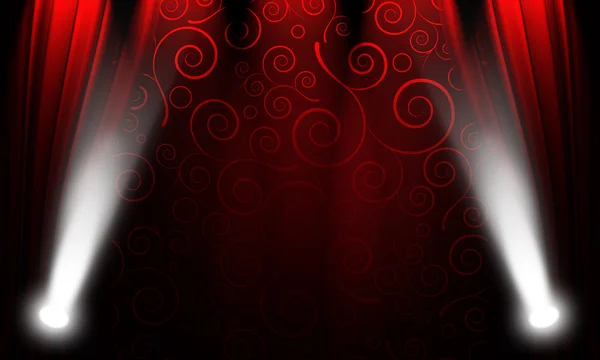 Red curtain background — Stock Photo, Image