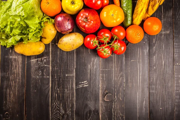 Composition with assorted raw organic vegetables — Stock Photo, Image