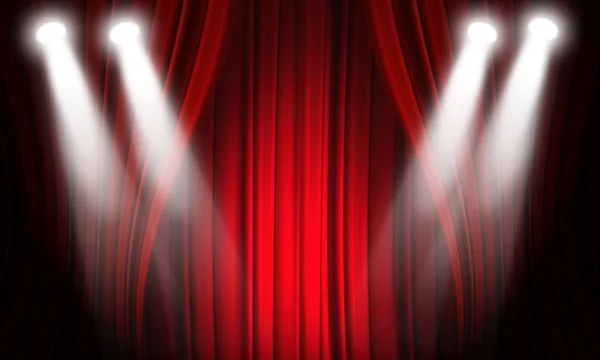 Red curtain background — Stock Photo, Image