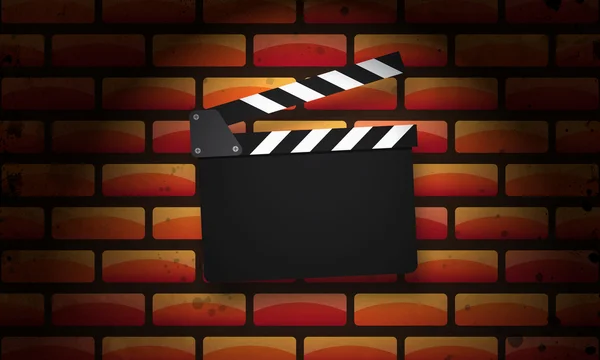 Movie clapperboard on a grunge — Stock Photo, Image