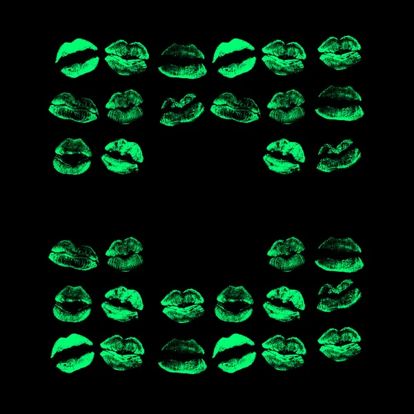 Smukke grønne læber - Stock-foto