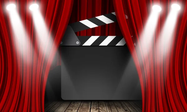 Clapperboard film na czerwono — Zdjęcie stockowe
