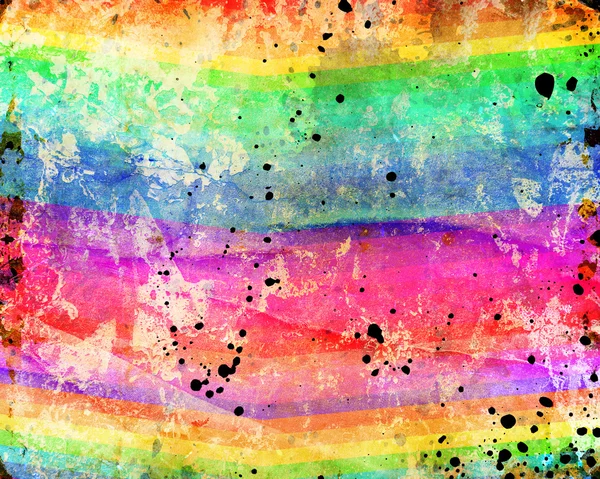 Rainbow cracked old wall — Stock Photo, Image