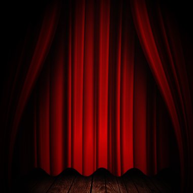 Kırmızı perde arkaplanı