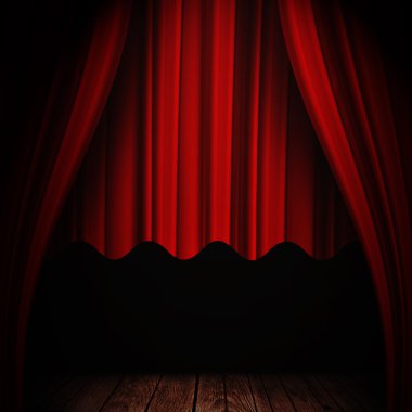 Kırmızı perde arkaplanı