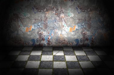 Grunge iç lekeler ile