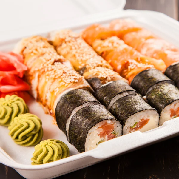 Set de rollos de sushi — Foto de Stock