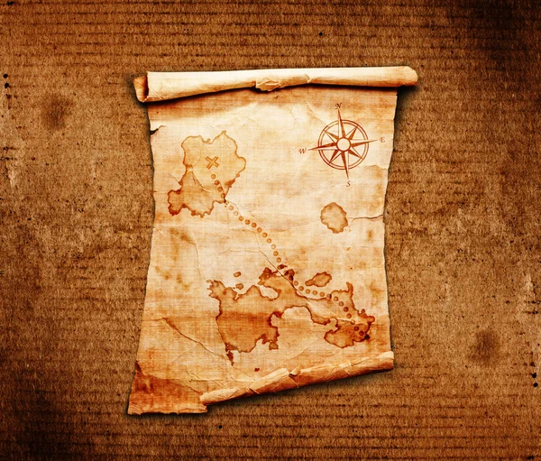 Old treasure map — Stock Photo, Image