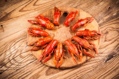 Haşlanmış kırmızı crayfishes