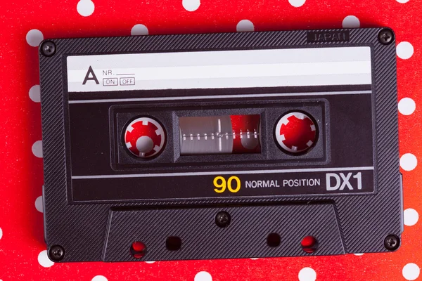 Audio cassette with magnetic tape — Stock Photo, Image