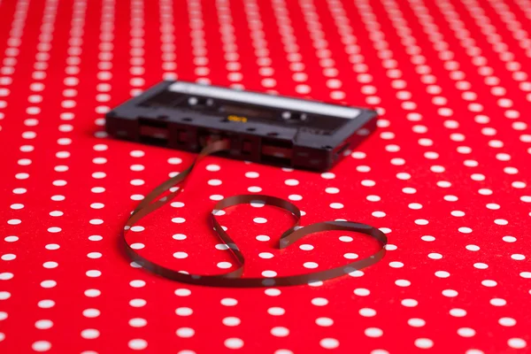 Cassette de audio con cinta magnética —  Fotos de Stock