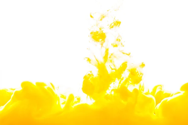 Yellow inks in water — Stock Photo, Image