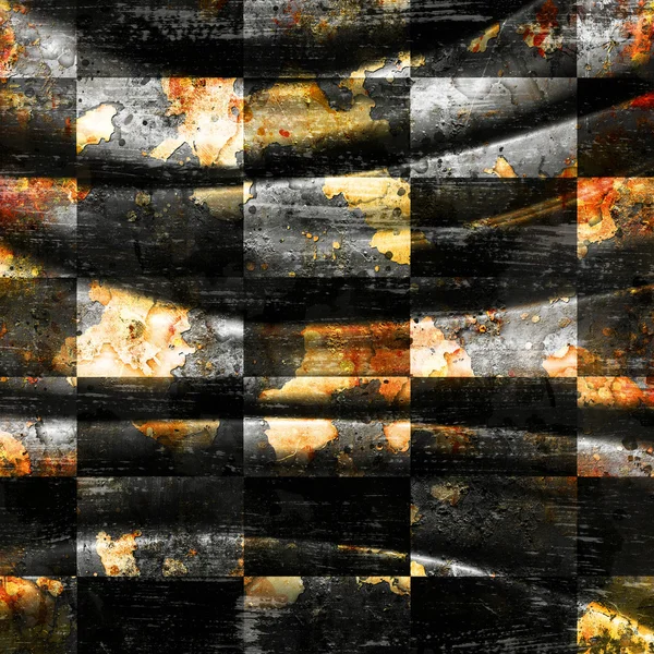 抽象的な市松模様のグランジ背景 — ストック写真