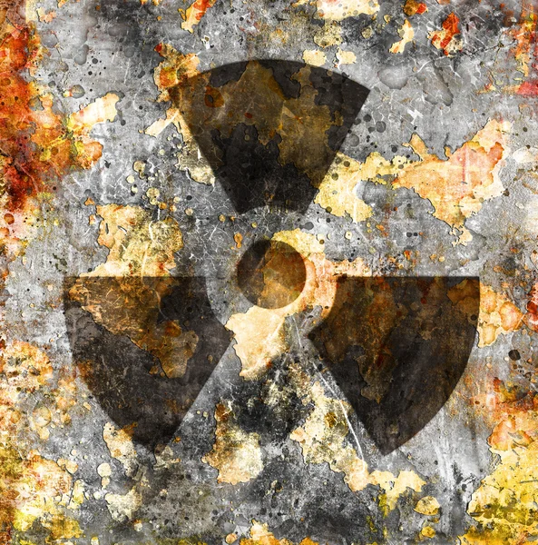 Old sign of radiation — Stock Photo, Image