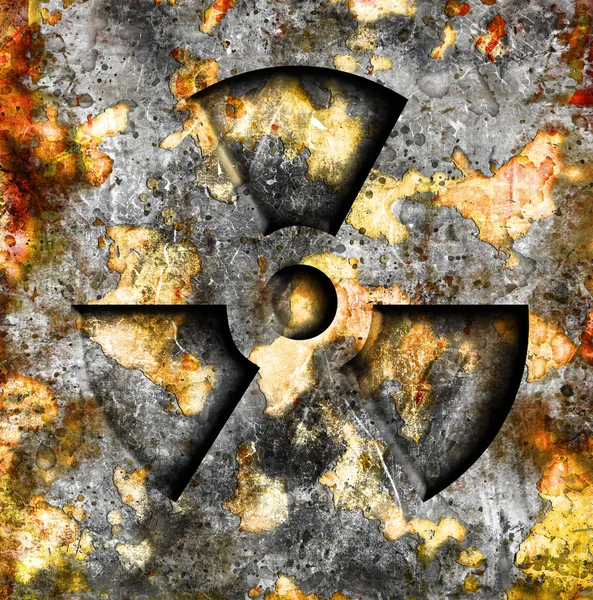 Old sign of radiation — Stock Photo, Image