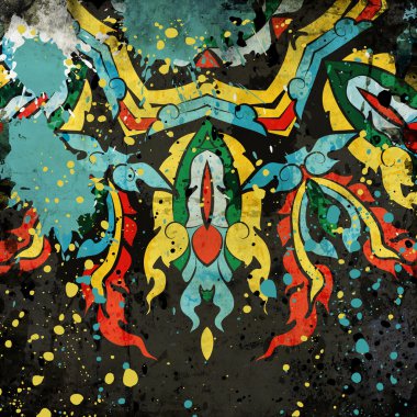  mandala elemanları ile desen
