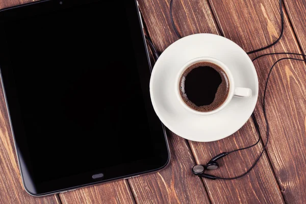 Tom TabletPC och en kopp kaffe — Stockfoto