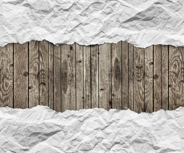 Old paper on wooden  background — Stock Photo, Image