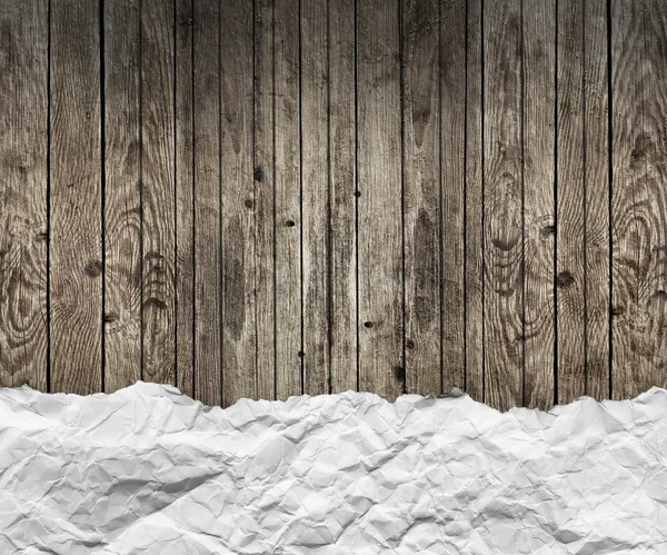 Old paper on wooden  background — Stock Photo, Image