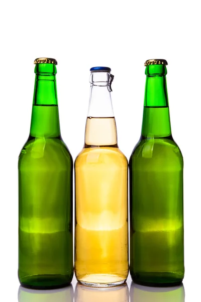 Bottles of beer with drops — Stock Photo, Image