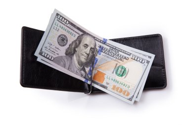 yüz dolarlık banknotlar ile çanta