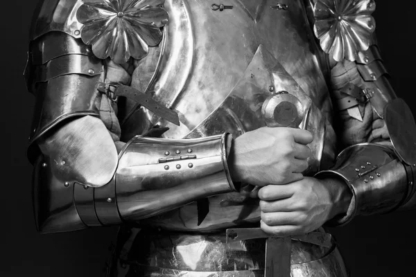 Knight wearing armor — Stock Photo, Image