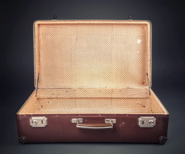 Empty Worn Old Suitcase — Stock Photo, Image