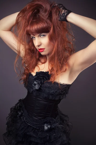 Gothic redhead woman Stock Picture