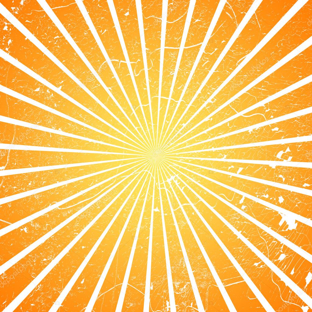 Orange  sun burst