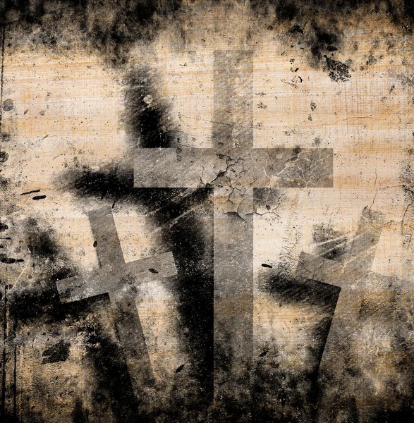 Crosses on abstract background — Stock Photo, Image