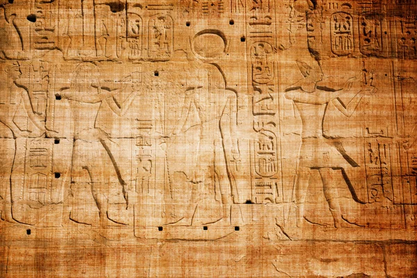 Starém Egyptě hieroglyfy na kámen — Stock fotografie