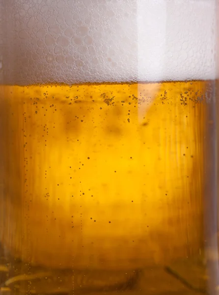 Beer in glass close up — Stock Photo, Image