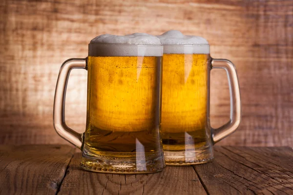 Two glasses of  beer — Stock Photo, Image