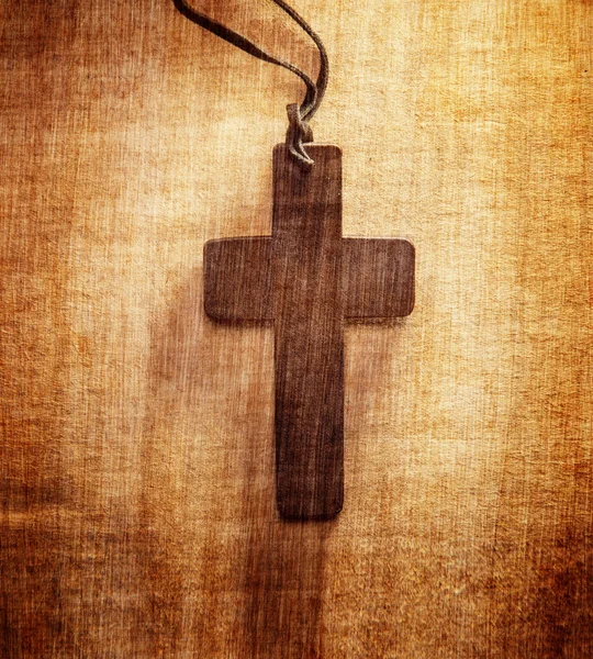 나무 기독교 십자가 — 스톡 사진